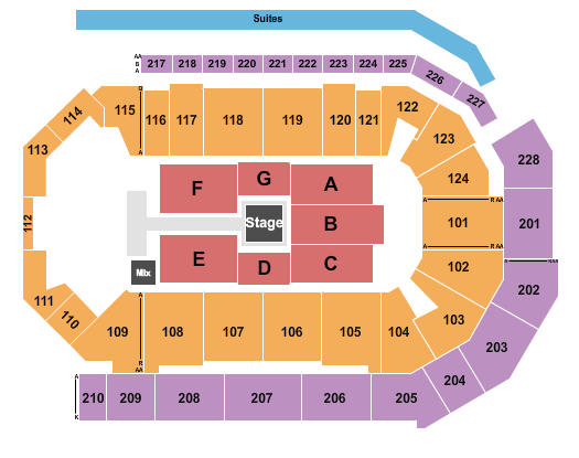 Enmarket Arena WWE Seating Chart